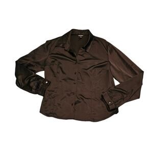 George XL Brown Long Sleeve Button Up Shirt